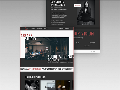 Studio Website Landing / Digital Agency Website Landing agency branding design landing page marketing marketing agency studio ui ui design uiux ux web web design