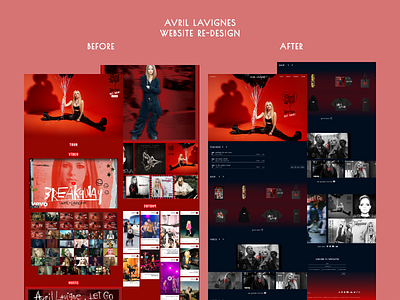 Artist Landing Page redesign art artist avril avrillavigne branding design illustration landing page lavigne logo music redesign ui uiux ux web web design