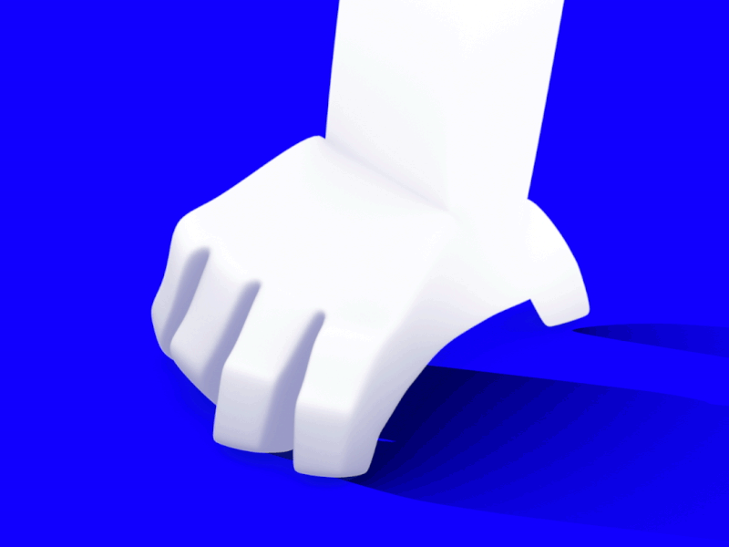 Hand - Walk animation c4d character cinema 4d gif hand thing