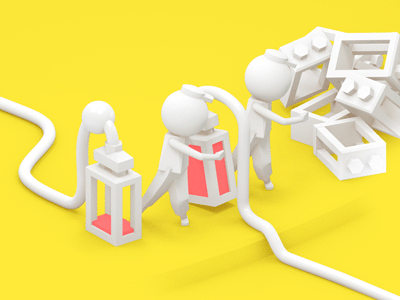 Zoetrope - Batteries themicromuseums russether batteries character generator design cinema4d c4d animation effects after 3d