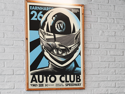 Jeffrey Earnhardt-Auto Club Speedway Collectible Poster cartoon cover art illustration nascar poster design racing