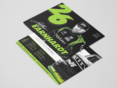Jeffrey Earnhardt 2022 NASCAR Xfinity series Hero Card cover art editorial design graphic design hero card nascar print design product design