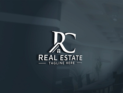 RC real estate realtor property mortgage building construction luxury homes logo design rc property logo rc real estate