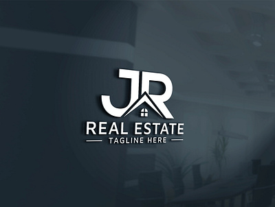 JR real estate property mortgage building construction logo jr property logo jr real estate luxury homes logo design