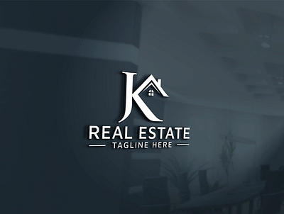 JK real estate property mortgage building construction logo jk property logo jk real estate luxury homes logo design