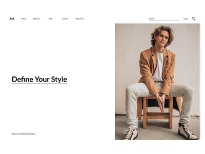 Premium Fashion Brand | Landing Page branding dailyui dailyui03 fashion ui ux