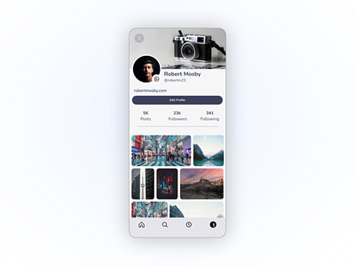 Photo Sharing App Profile Page app dailyui design home profile ui ux