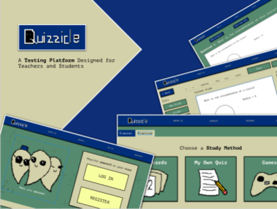 Quizzicle: A Testing Platform for Schools branding design design process illustration logo mockups product design prototype ui