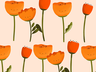 Pattern design cute flower illustration pattern power
