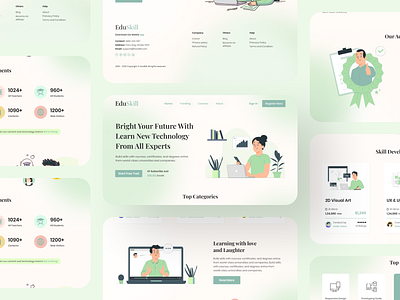 EduSkill | Education Website app design ecommerce edu education ui ux web
