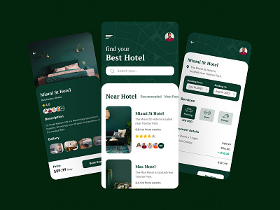 Near Room | Hotel Rent App app design ecommerce hotel hotelapp rent ui ux web