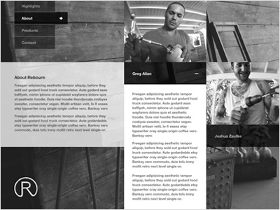 Profile Page interaction interactive ui web website