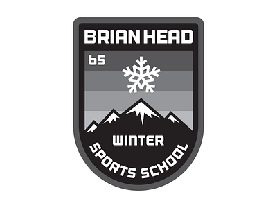 Brian Head badge bold brianhead school sports thick winter