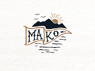 Mako Mountain Ocean illustration mako makobrand mountains ocean
