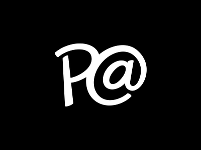My name is Patrick, but my friends call me P@! at at sign branding handletter handlettering illustrator logo pat patrick personal personal logo script vector