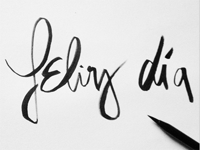 Feliz Día brushlettering brushpen graphicdesign handlettering lettering