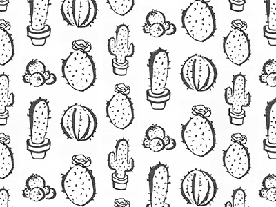 Cactus everywhere cactus illustration nature pattern