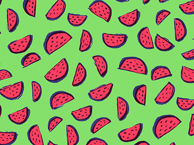 Sandía brushpen color graphicdesign illustration pattern