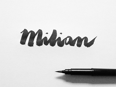 Milian logo lettering brushpen graphicdesign lettering logo