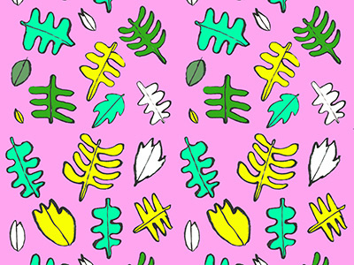 Pink Tropic pattern color graphicdesign illustration leaves pattern