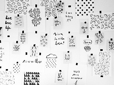 My wall brushpen drawing graphicdesign illustration pattern watercolor