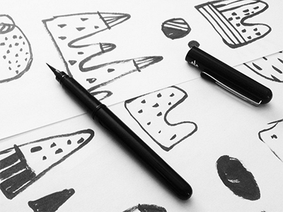 Abstract doodles abstract blackandwhite brushpen graphicdesign illustration