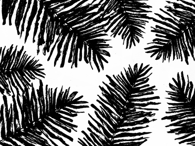 Tropical Leaves brushpen drawing graphicdesign illustration leaves nature pattern