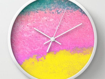 Yummy wall clock brushpen fashion graphicdesign painting texture watercolor