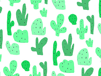 Pica Pica brushpen cacti graphicdesign illustration nature pattern