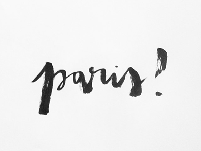 Paris blackandwhite brushletterong graphicdesign handlettering lettering typography
