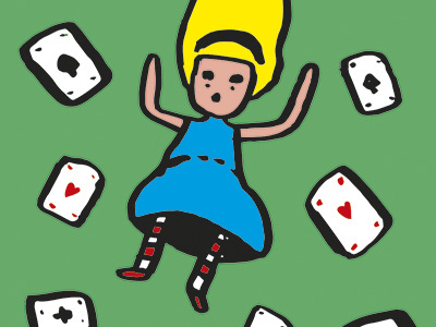 Alice In Wonderland book cover graphicdesign illustration