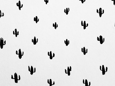 Tiny cactus blackandwhite cactus graphicdesign illustration pattern