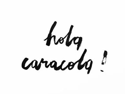 Hola caracola! blackandwhite brushlettering graphicdesign handlettering lettering