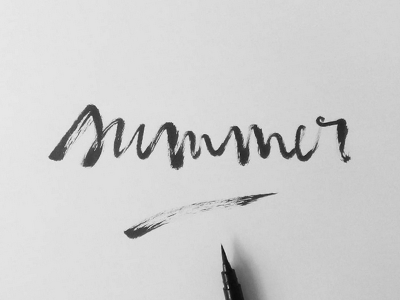 Summer blackandwhite brushlettering graphicdesign handlettering lettering typography