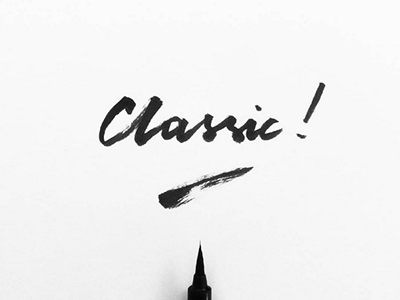 Classic ! blackandwhite brushlettering graphicdesign handlettering inspiration lettering