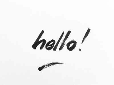 Hello blackandwhite calligraphy design graphicdesign handlettering lettering typography