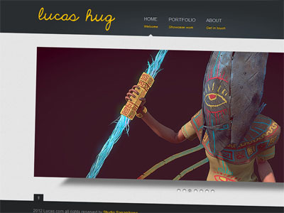 Lucas Hug Portfolio website 3d deisgn portfolio web