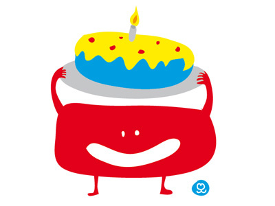 Happy B-Day birthday illustration