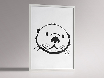 Simple Otter Logo logo otter tshirt