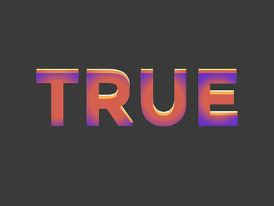 TRUE color gradient illustrator theory type typography