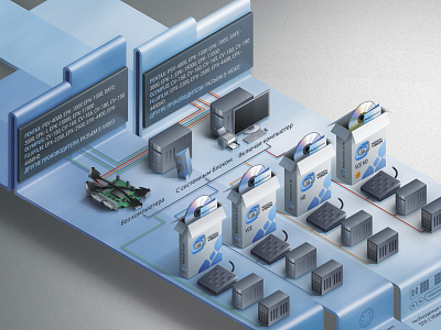 Infographic vs 3d icons 3d box channel equipment icon illustration infographic medical pc server software video