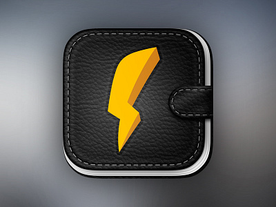 My Power Icon app cabinet icon leather lightning mobile power purse texture user wallet