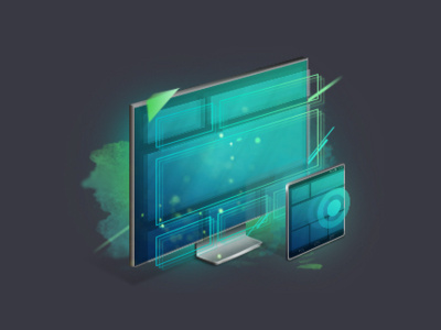 Interface icon illustration mobile monitor painting pc sqdesign tablet teaser ui ux wacom