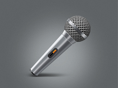 Microphone avec support et ampli Modèle 3D