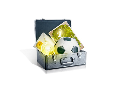 case ball box icon idea mail photo teaser