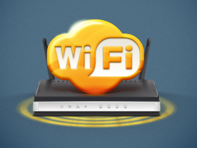 Wi-fi icon lan rout wi fi
