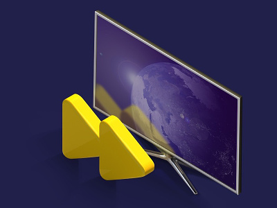 3d icon tv 3d cinema4d design icon illustration interface keyvisual remote render smart teaser tv web