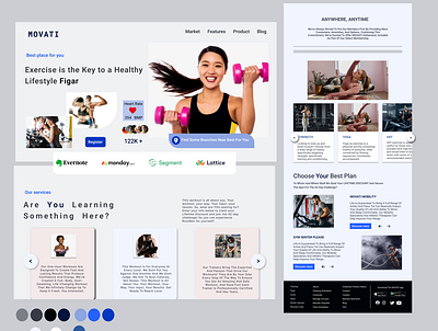 MOVATI FITNESS Landing Page landing page ui web design