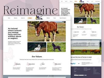 Reimagine - Leinster Horse and Pony Rescue Concept animal design graphic design horse illustration product design shelter ui ux