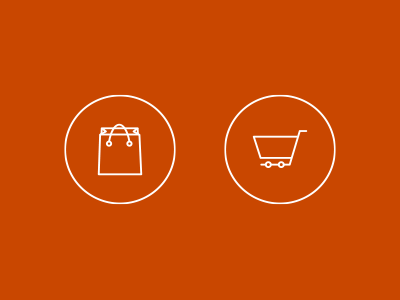 Shopping Bag/Shopping Cart Icons icon icons line art shopping bag shopping cart